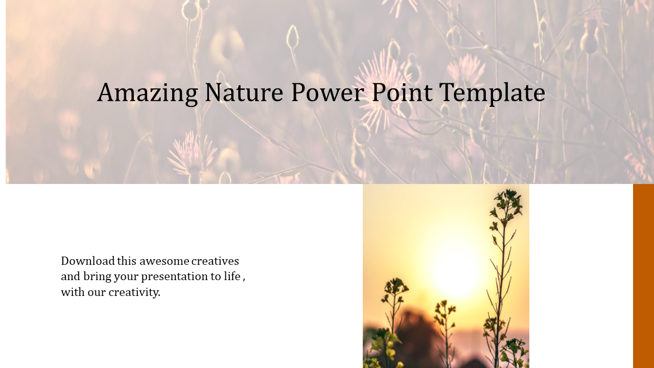 nature power point template-Amazing Nature Power Point Template
